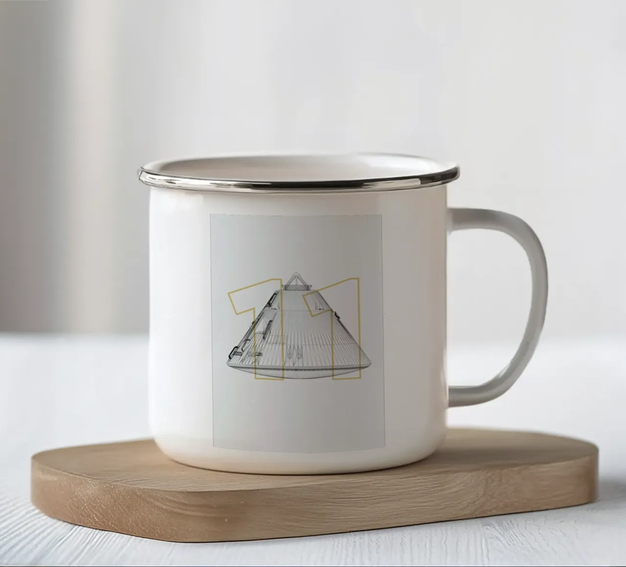 Apollo 11 1 tazza in smalto da Marc Schulthess