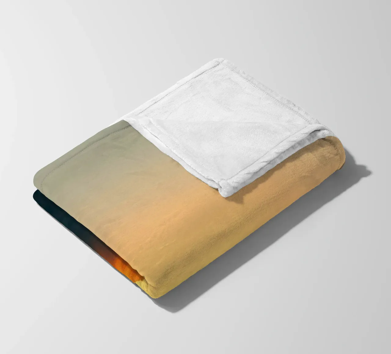 Sunset view over mountains with traditional structure fleece blanket by DesignDoodle