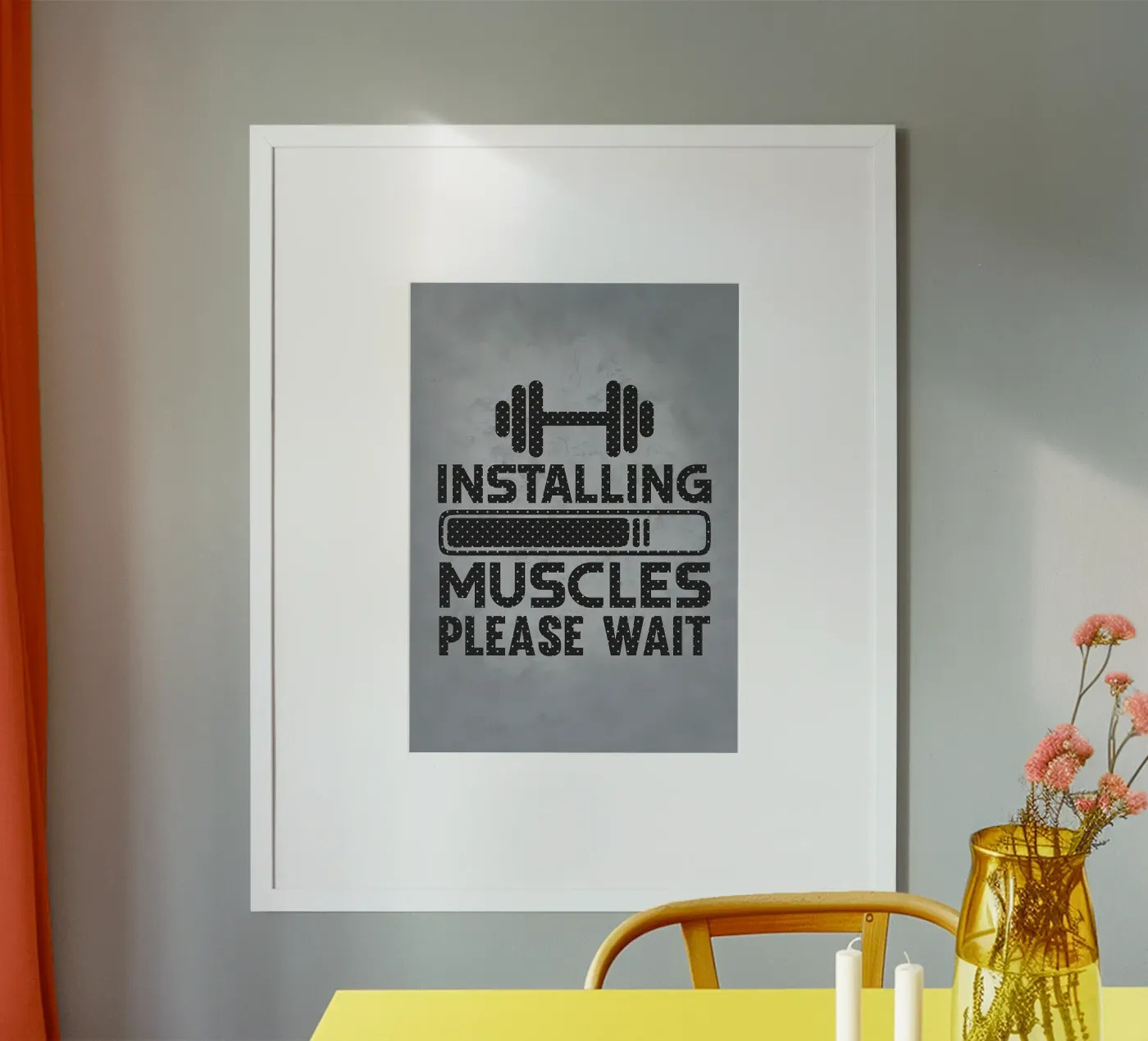 Installing Muscles Wait poster by Delaplane