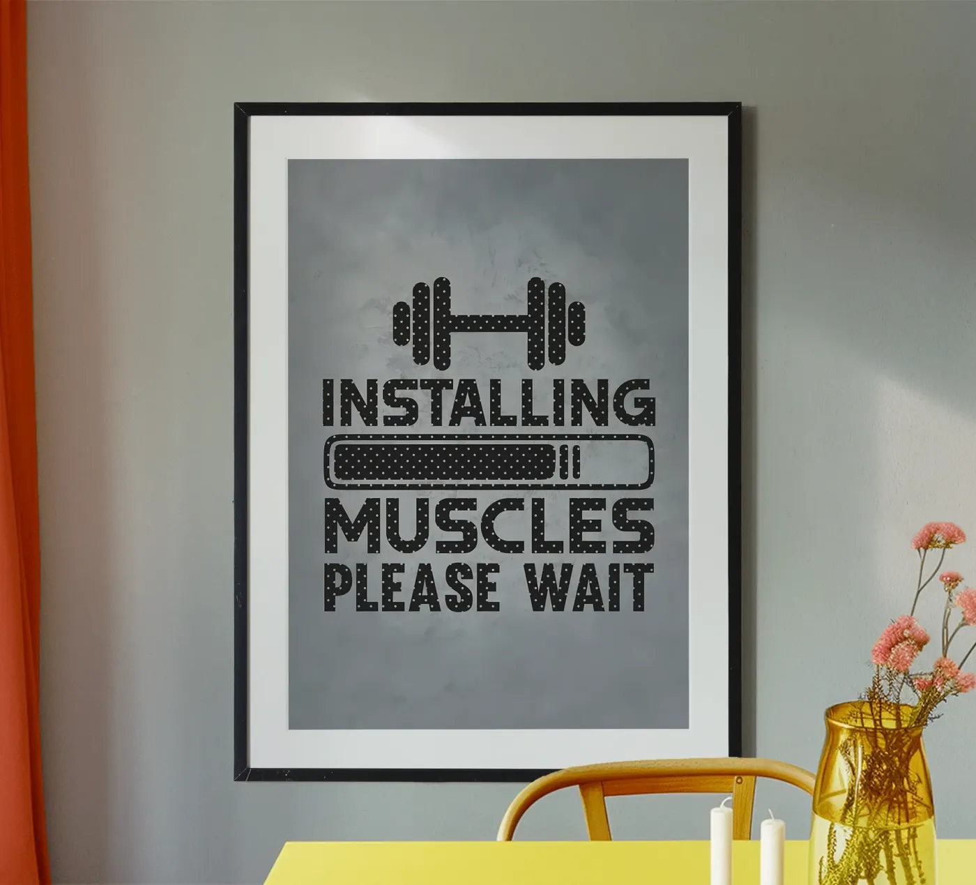 Installing Muscles Wait poster by Delaplane