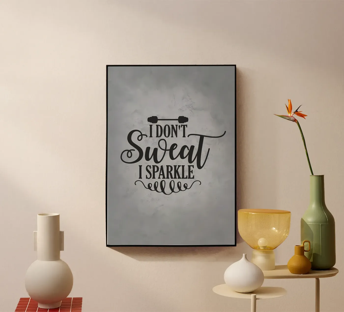 I Dont Sweat I Sparkle Acryl-Glas von Delaplane