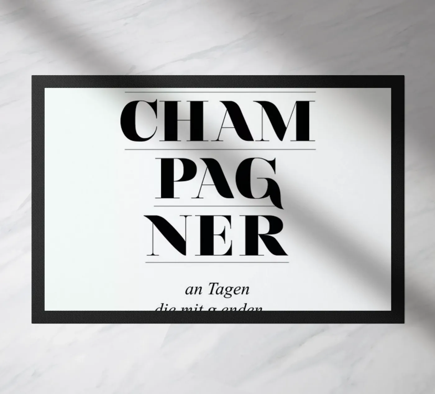 Champagner doormat by Amy & Kurt