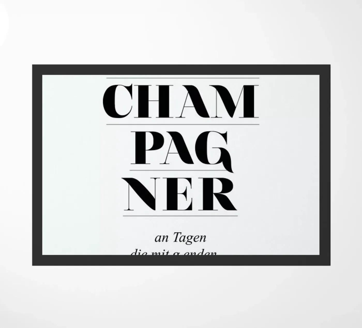 Champagner doormat by Amy & Kurt