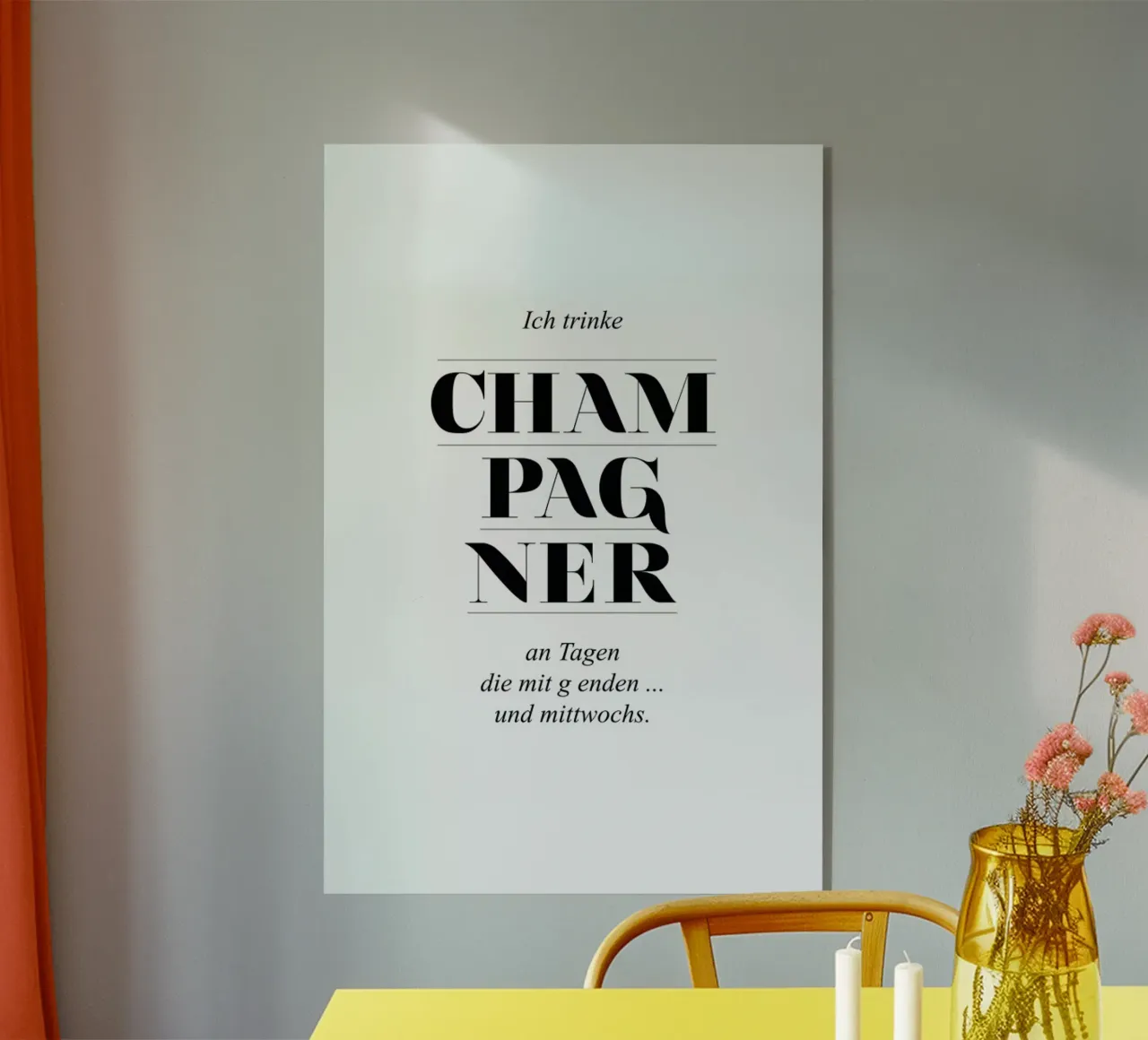 Champagner Acryl-Glas von Amy & Kurt