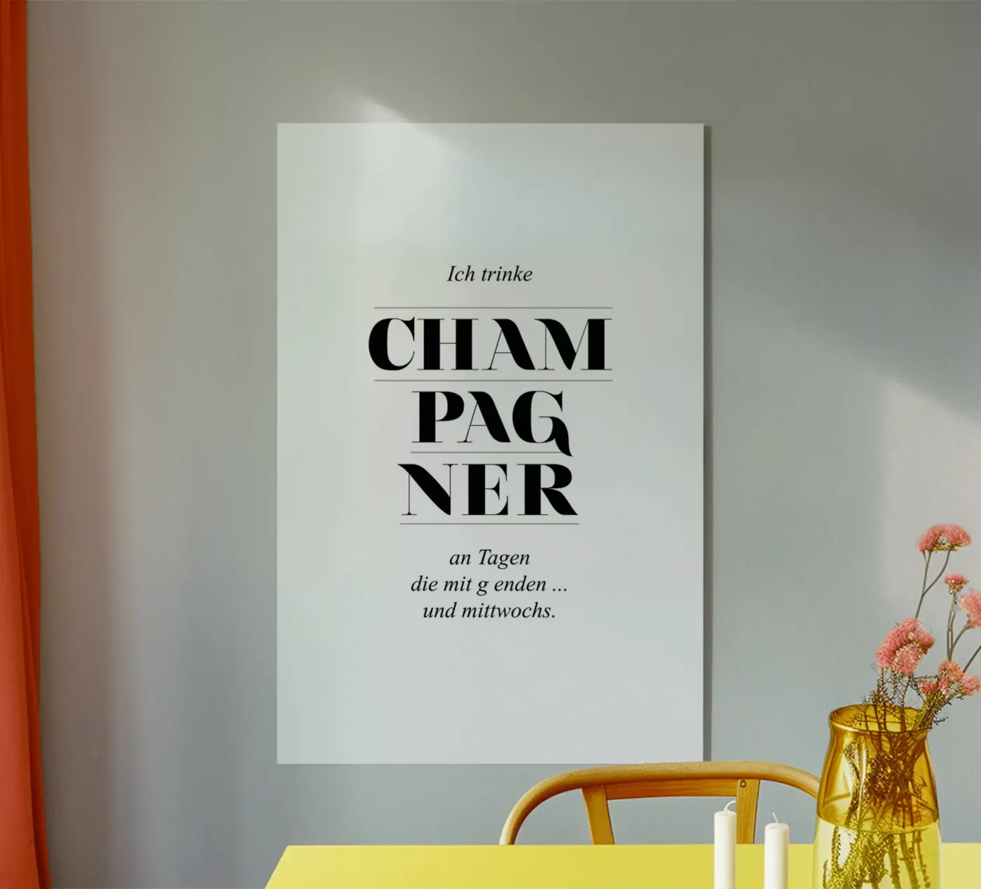 Champagner Acryl-Glas von Amy & Kurt