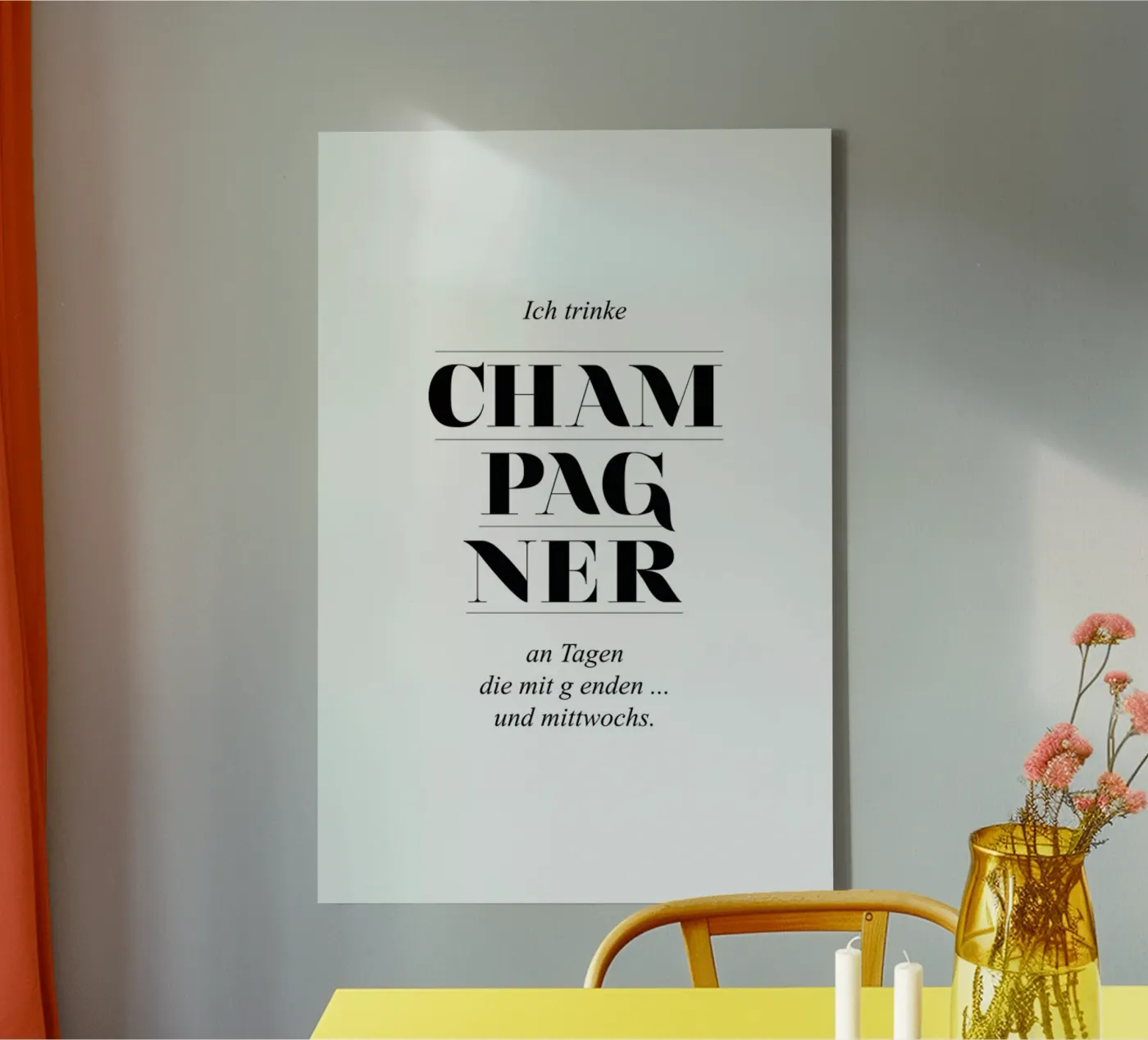 Champagner tela da Amy & Kurt