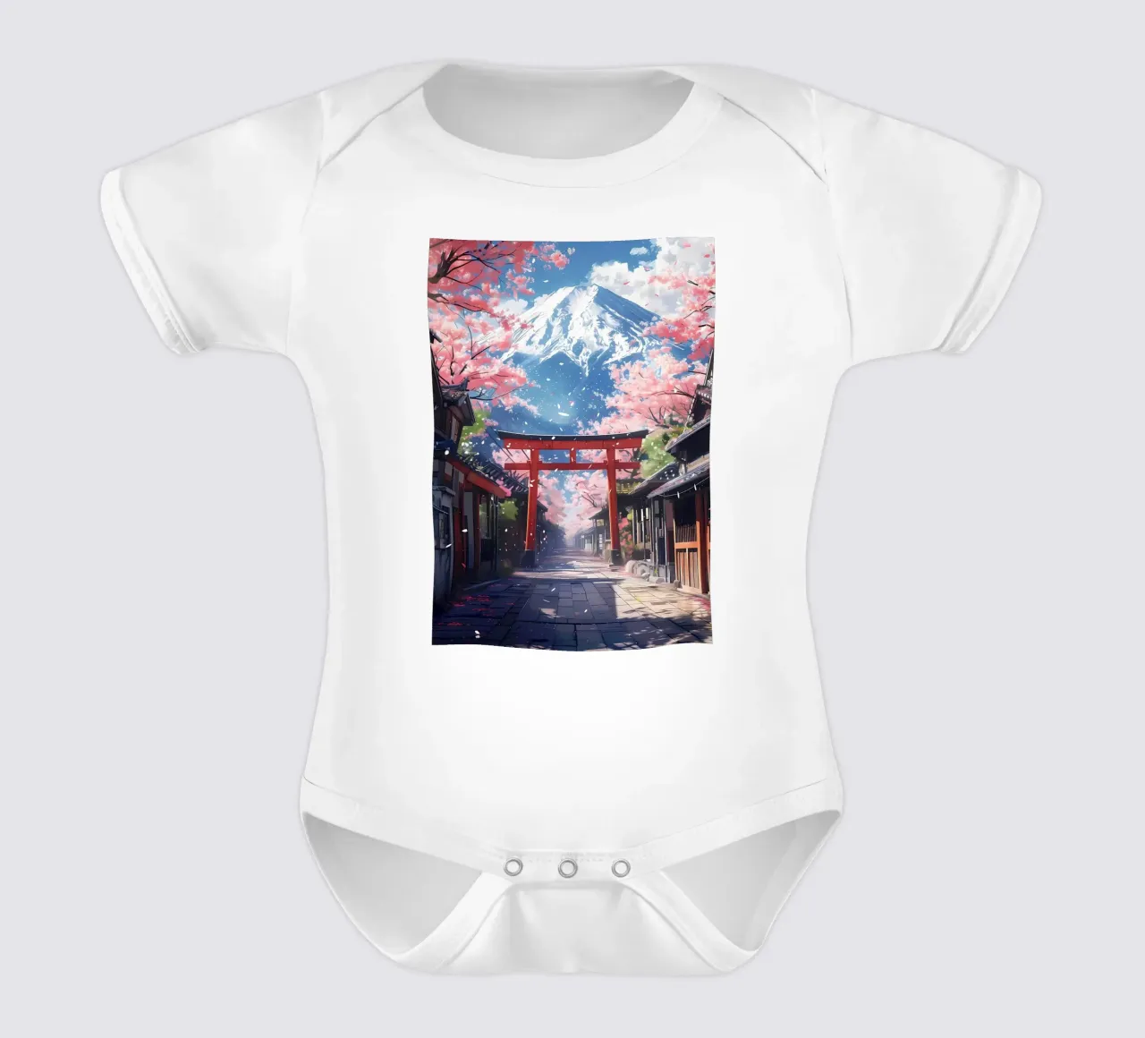 Torii-Tor Berg Fuji Kurzarm Babybody von Ginnery