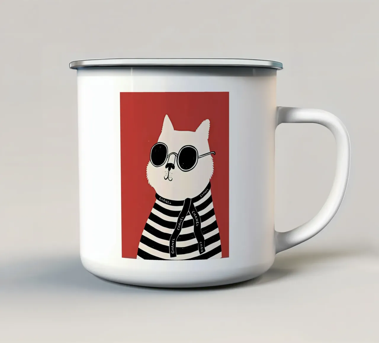 Poster minimalista 269 tazza in smalto da Kadynce