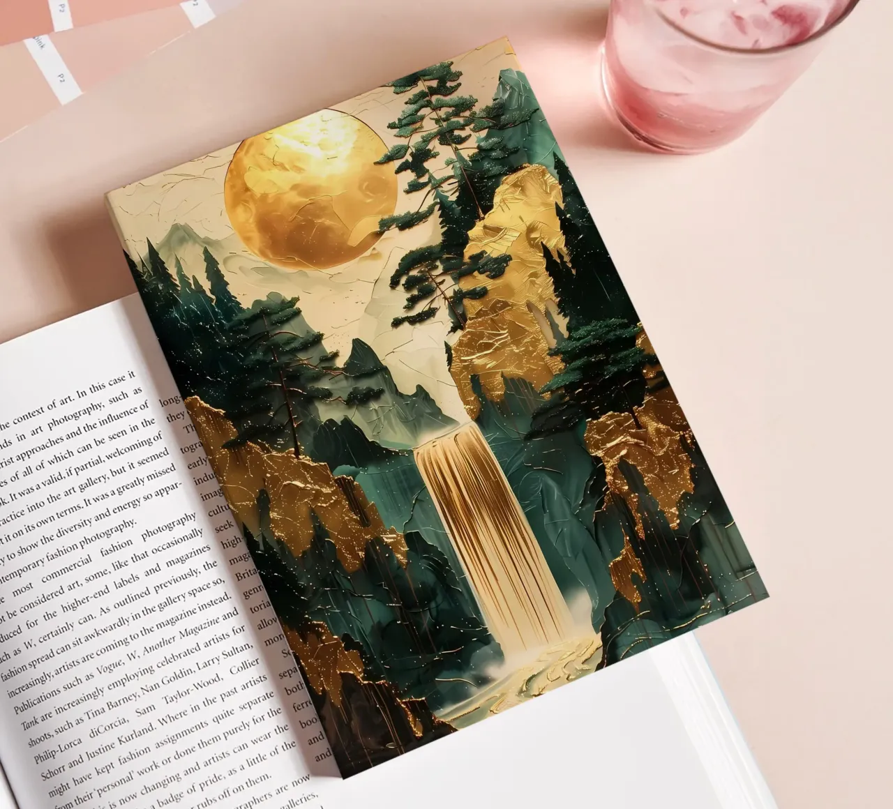 Kintsugi Waterfall Nature notebook by Ginnery
