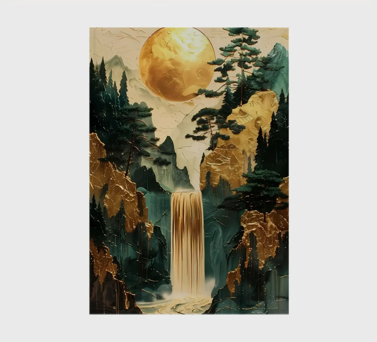 Kintsugi Waterfall Nature notebook by Ginnery