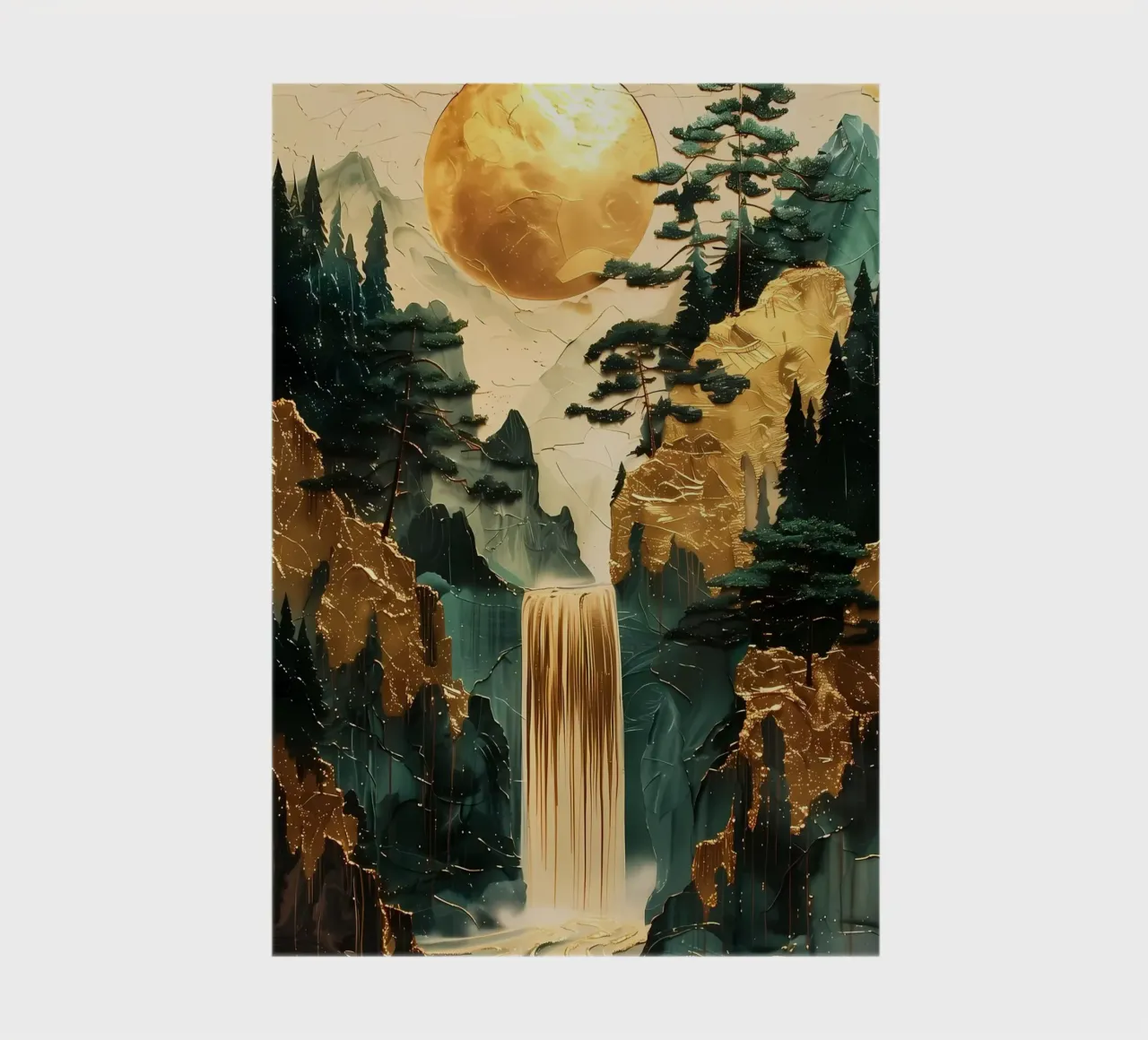 Kintsugi Waterfall Nature notebook by Ginnery