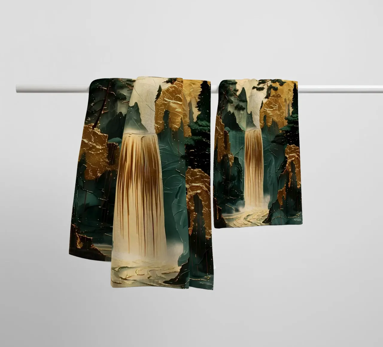 Cascata Kintsugi Natura asciugamano da bagno da Ginnery