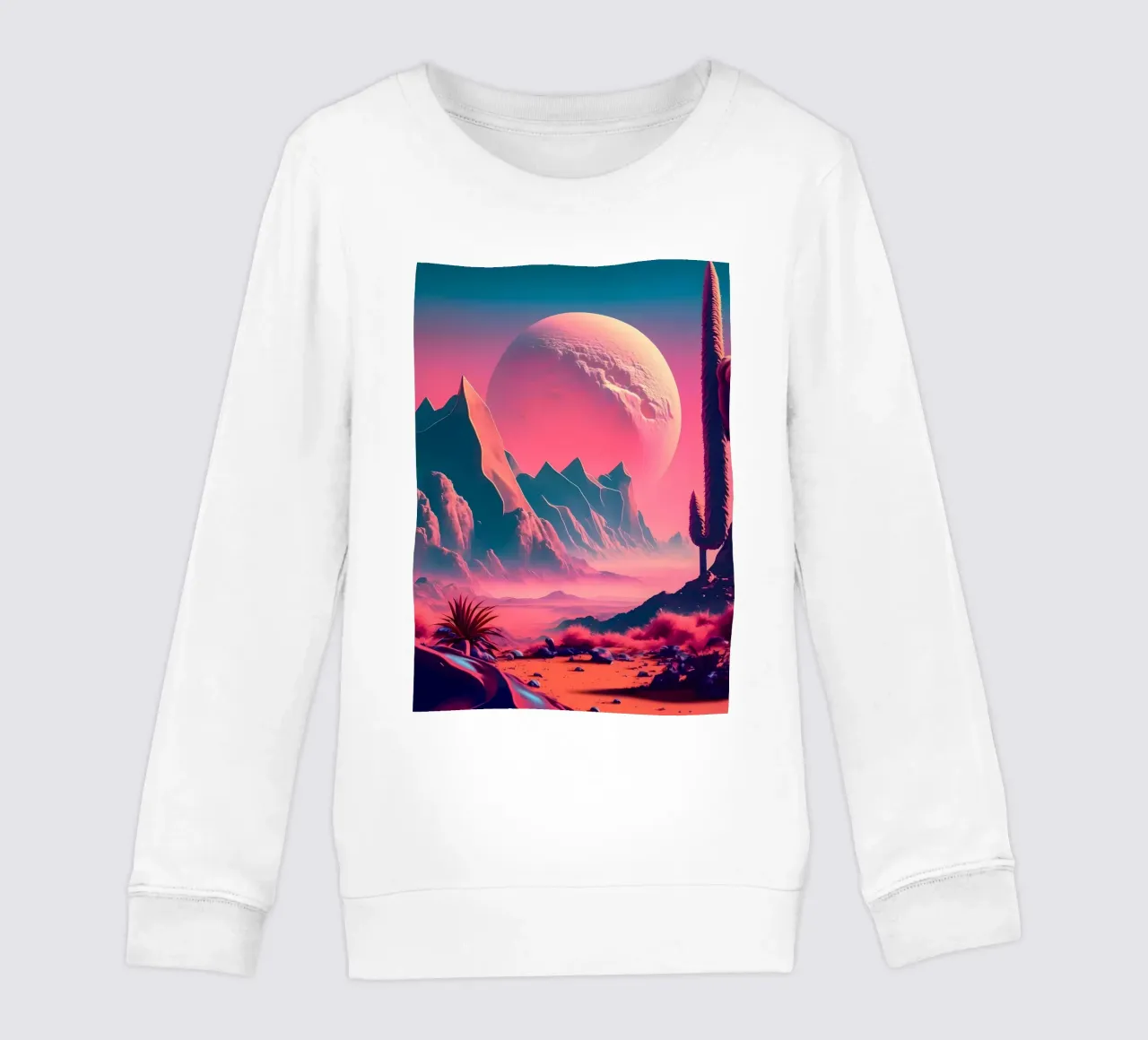 Space Landscape Fantasy kids sweatshirt by Mikesell