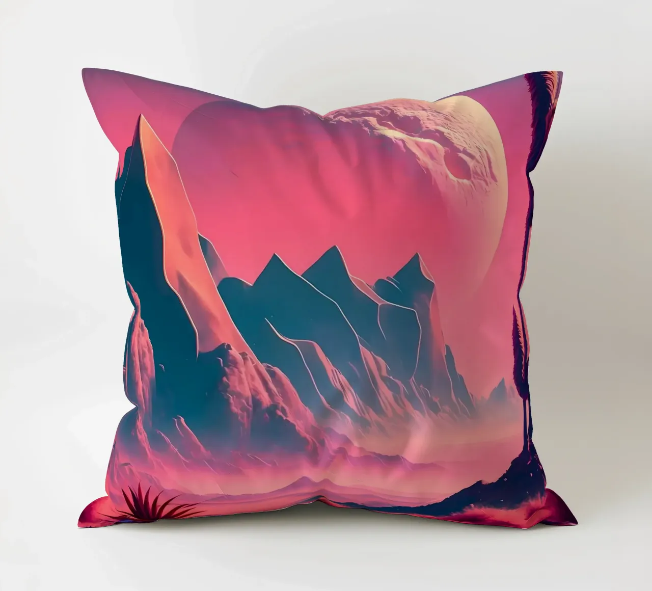 Space Landscape Fantasy decorative cushion by Mikesell