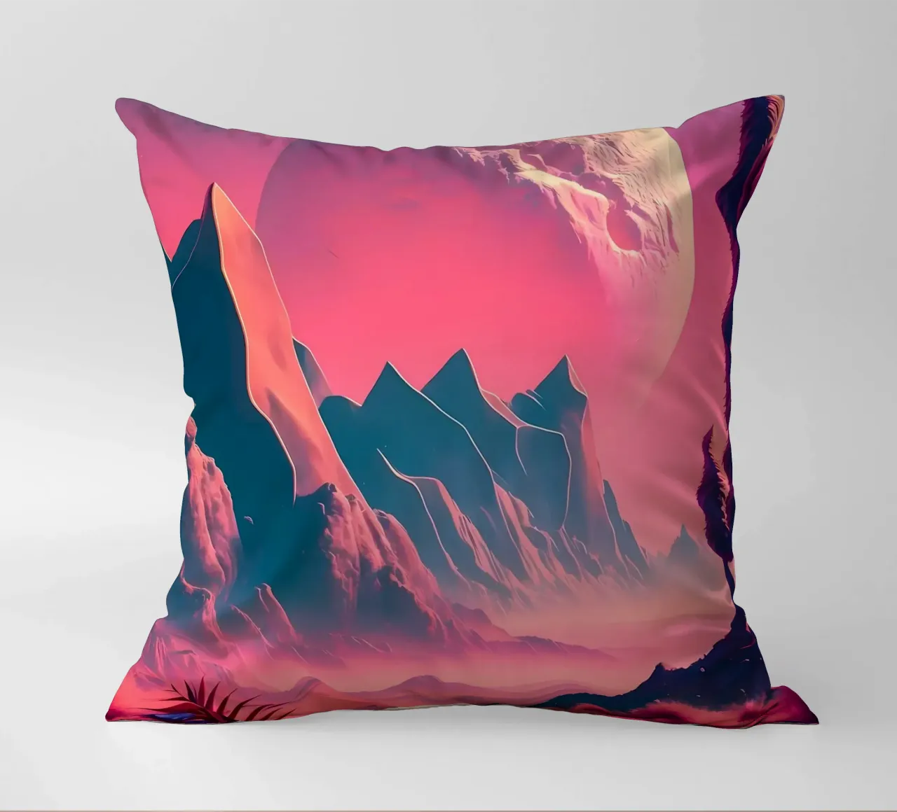 Space Landscape Fantasy decorative cushion by Mikesell