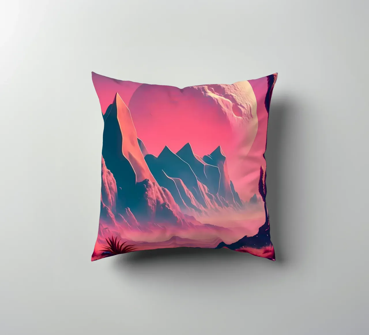 Space Landscape Fantasy decorative cushion by Mikesell