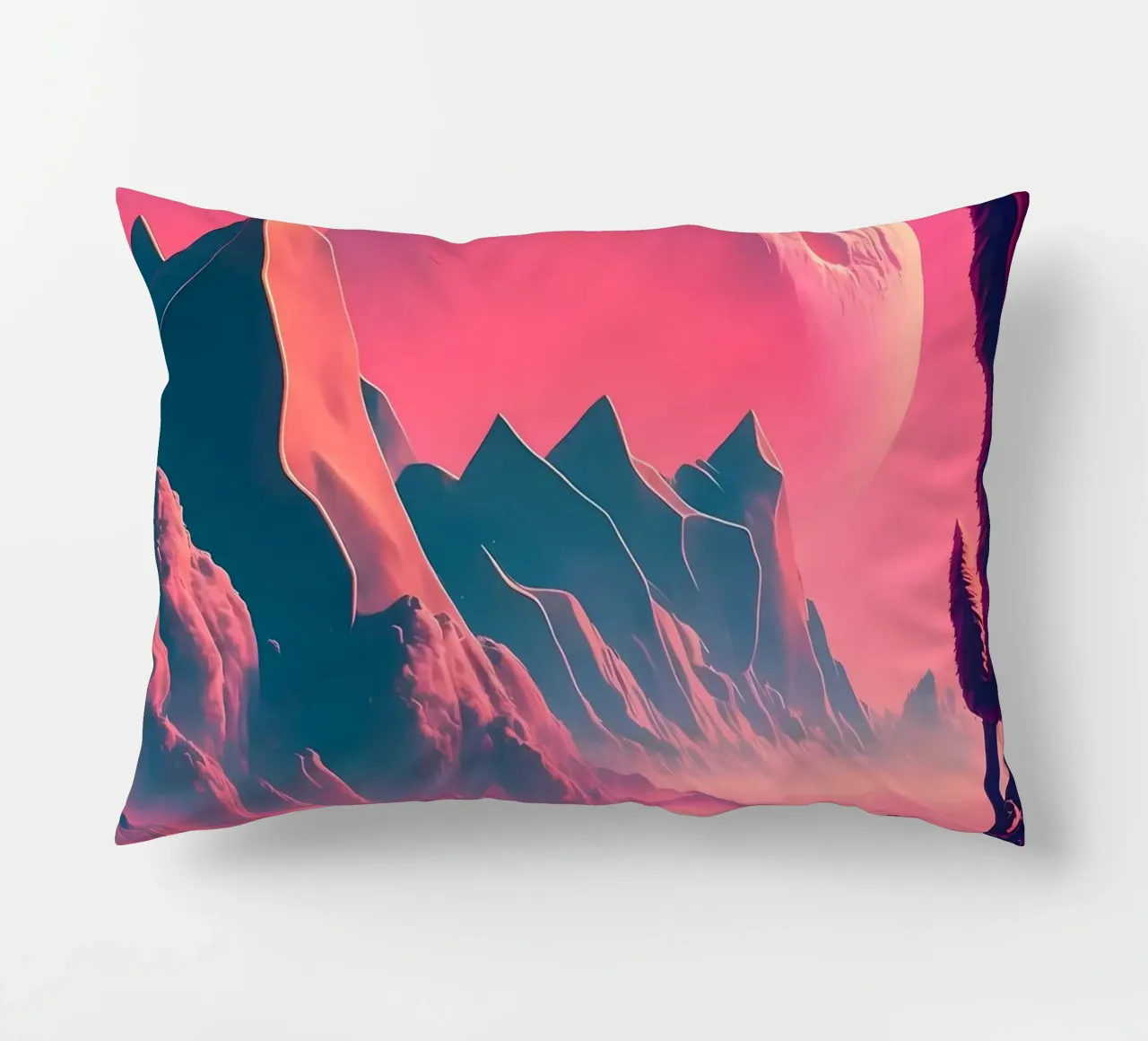 Space Landscape Fantasy decorative cushion by Mikesell