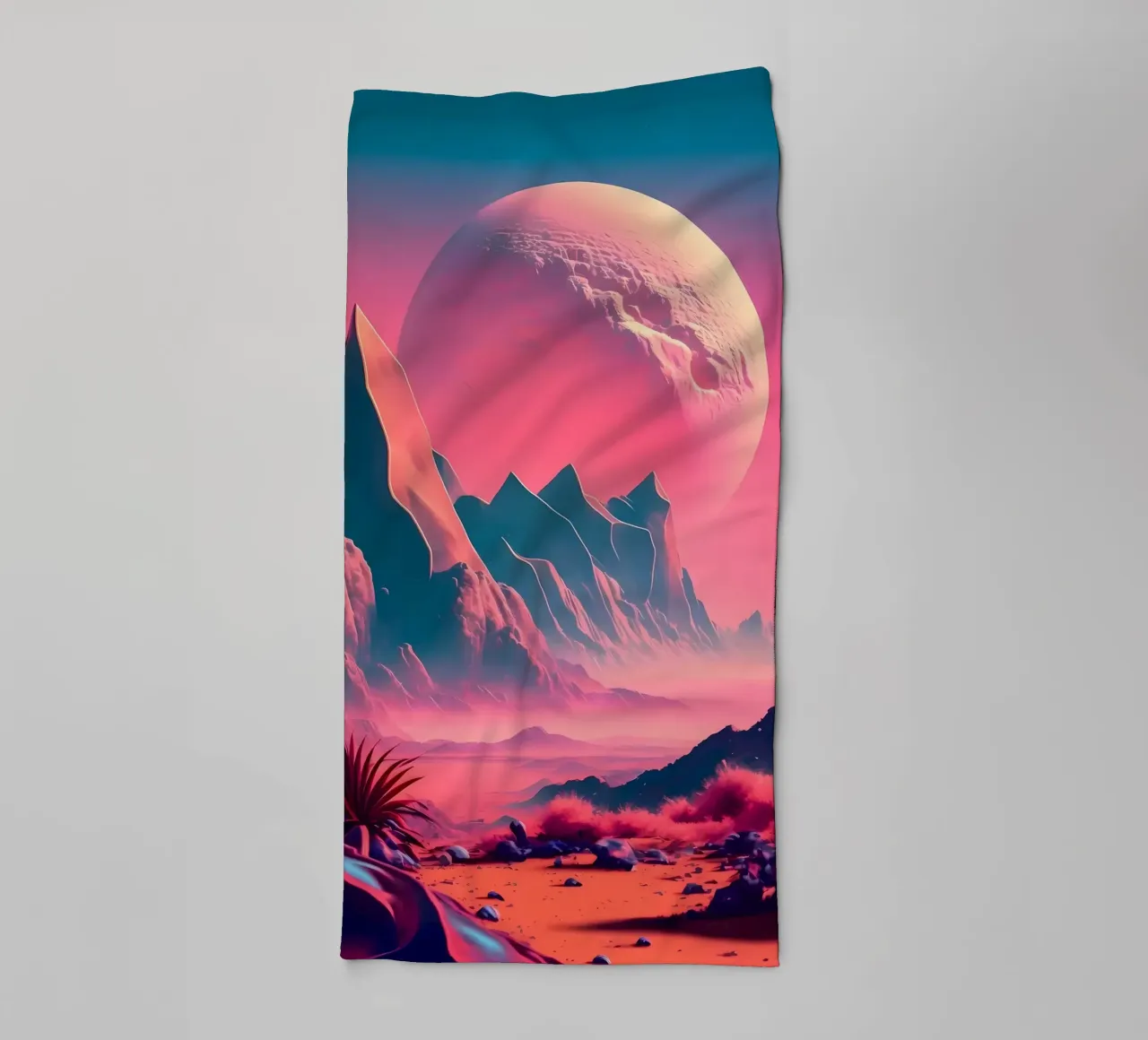 Paesaggio spaziale fantasy asciugamano da bagno da Mikesell