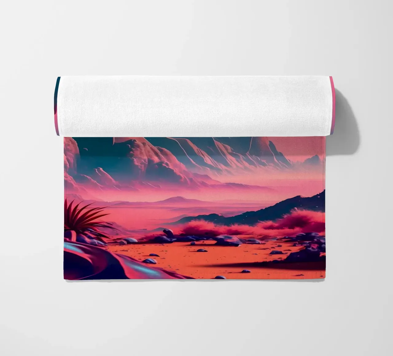 Space Landscape Fantasy beach towel by Mikesell