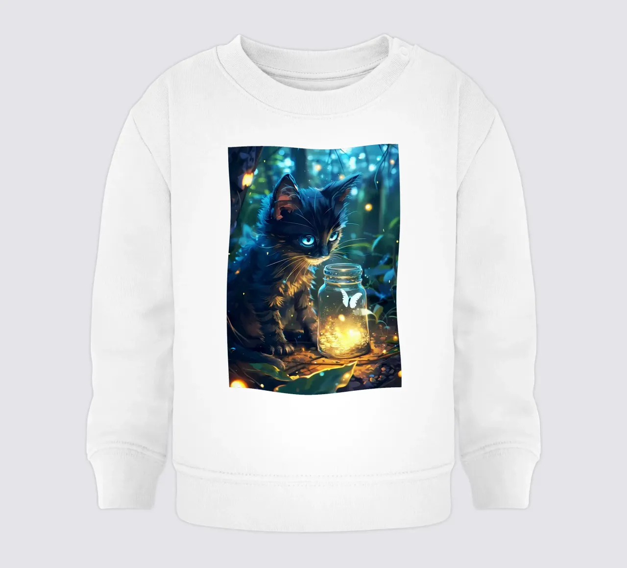 Gatto carino con farfalla felpa neonato da Ginnery