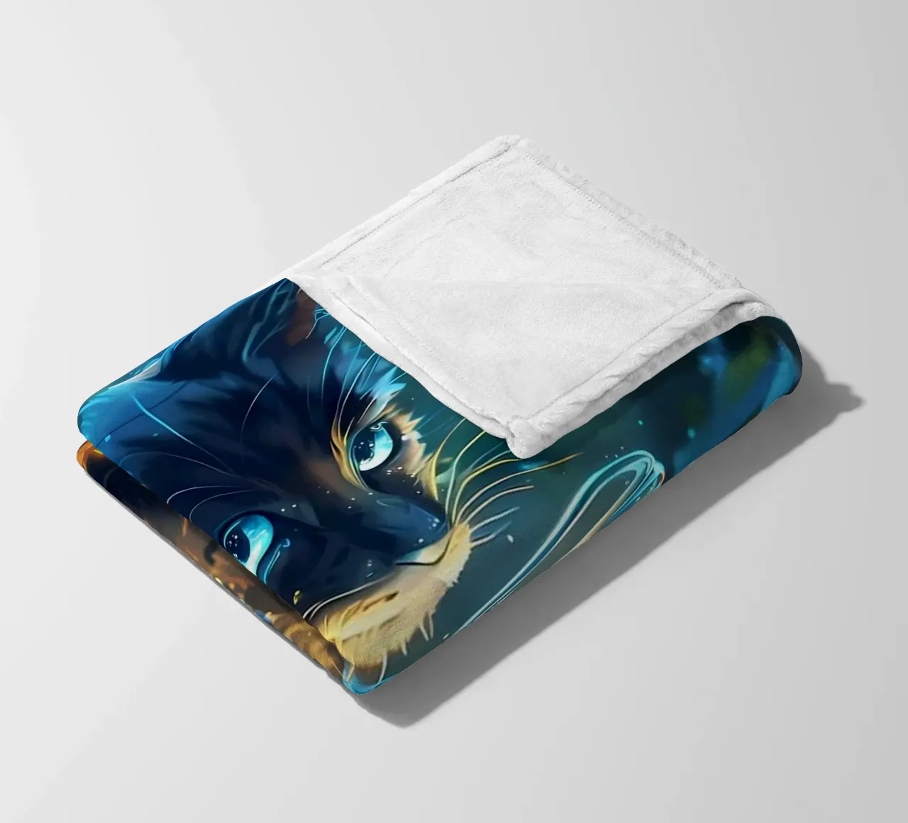Gatto carino con farfalla coperta in pile da Ginnery