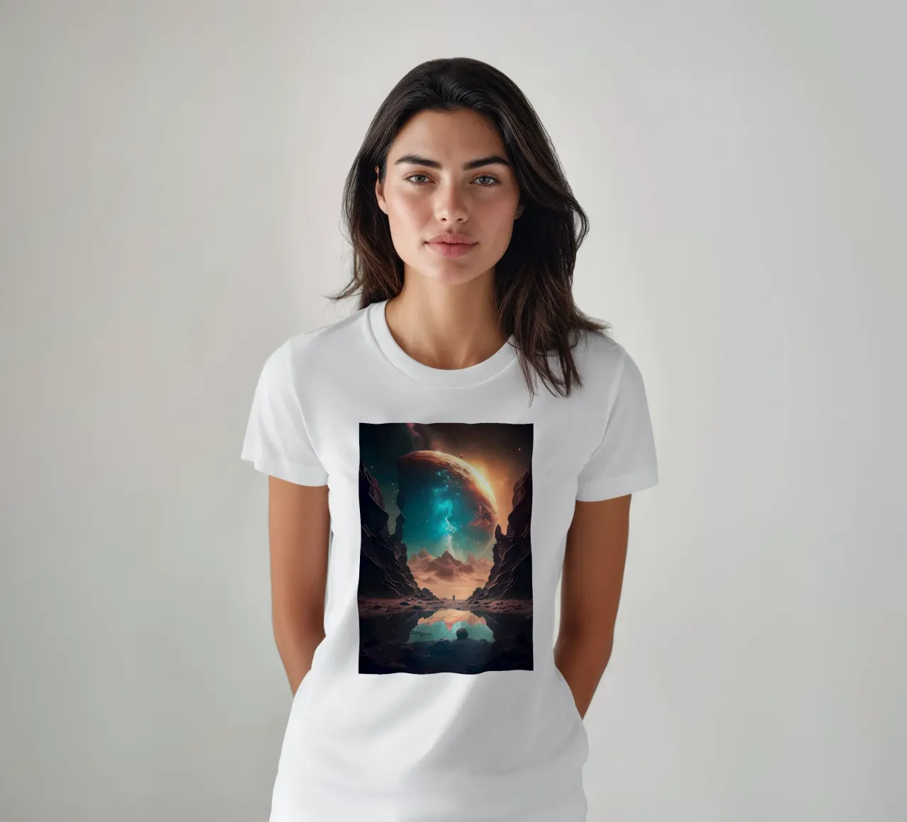 Raum Landschaft Phantasie T-Shirt von Mikesell