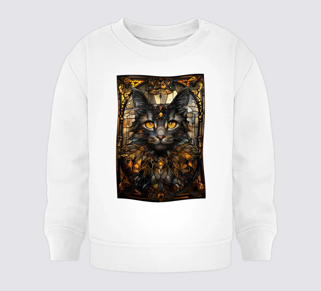 Gatto nero Kintsugi Art felpa neonato da Ginnery
