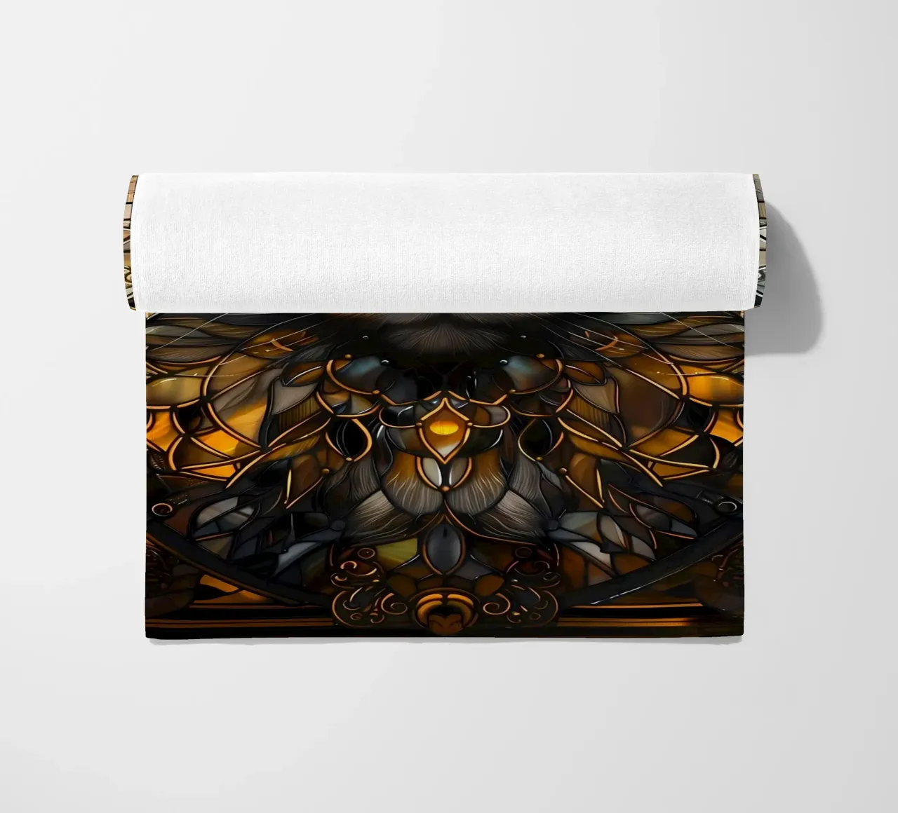 Gatto nero Kintsugi Art telo mare da Ginnery