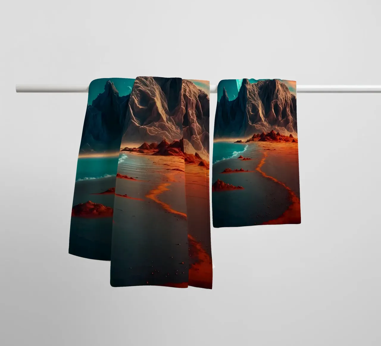 espace paysage fantaisie serviette de bain de Mikesell
