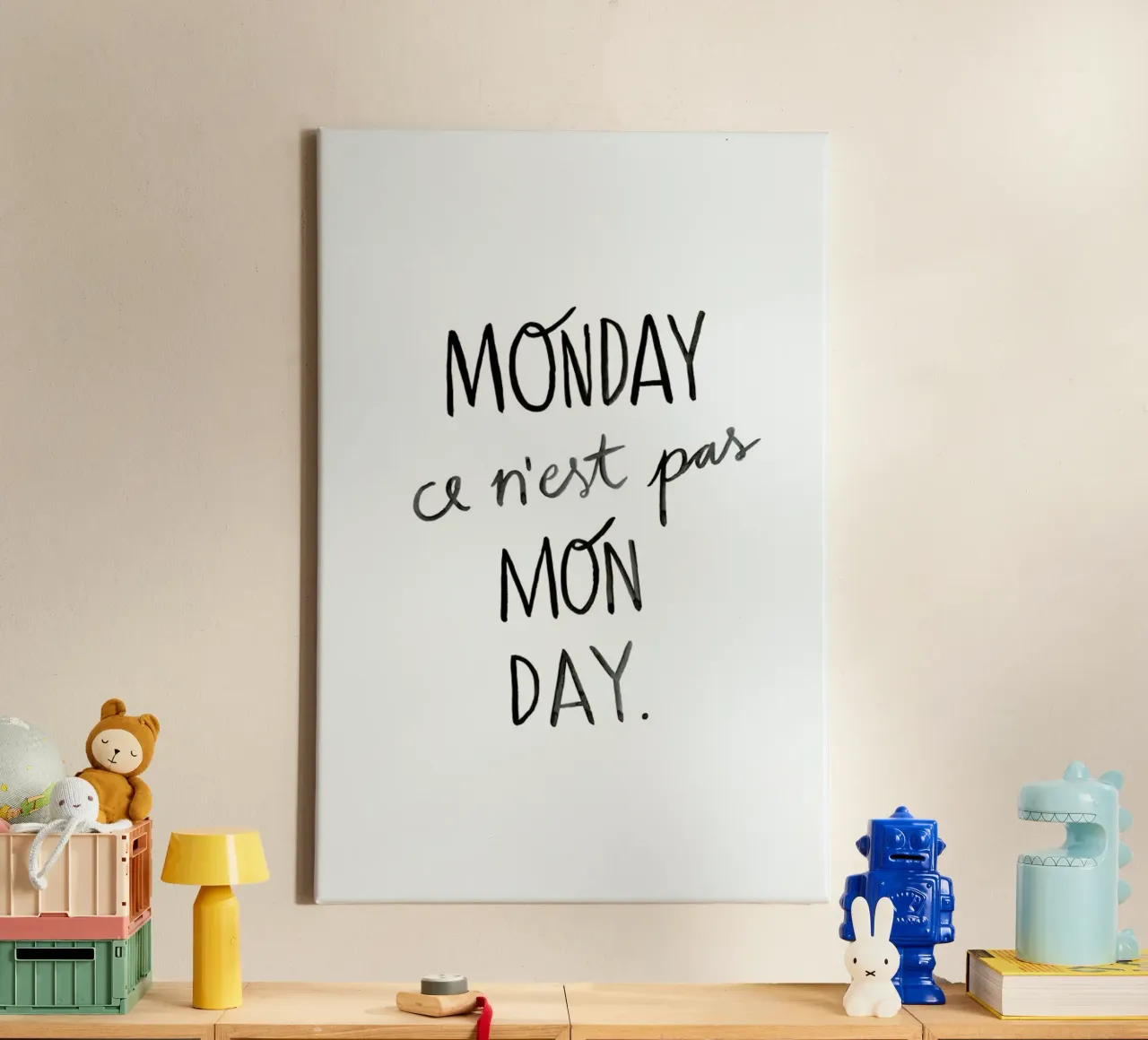 Mon Day tela con Cornice a cassetta da typealive