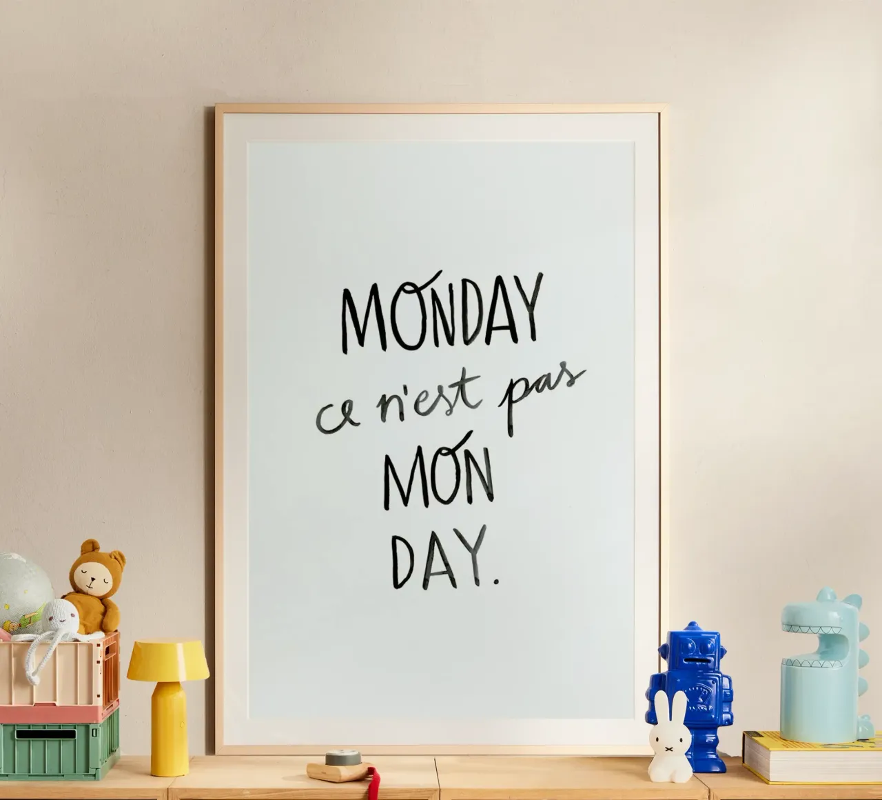 Mon Day poster con telaio in alluminio da typealive