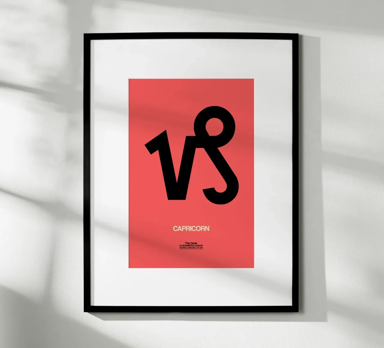 Capricorn poster con telaio in alluminio da Naxart
