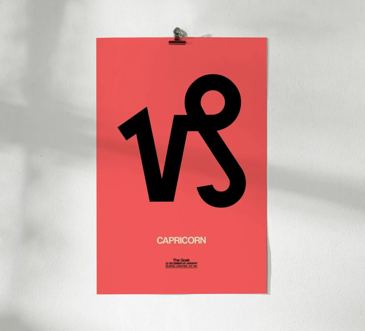 Capricorn poster con telaio in alluminio da Naxart