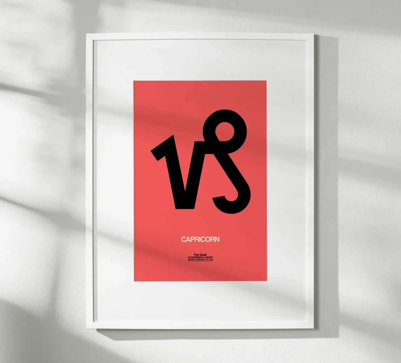Capricorn poster con telaio in alluminio da Naxart
