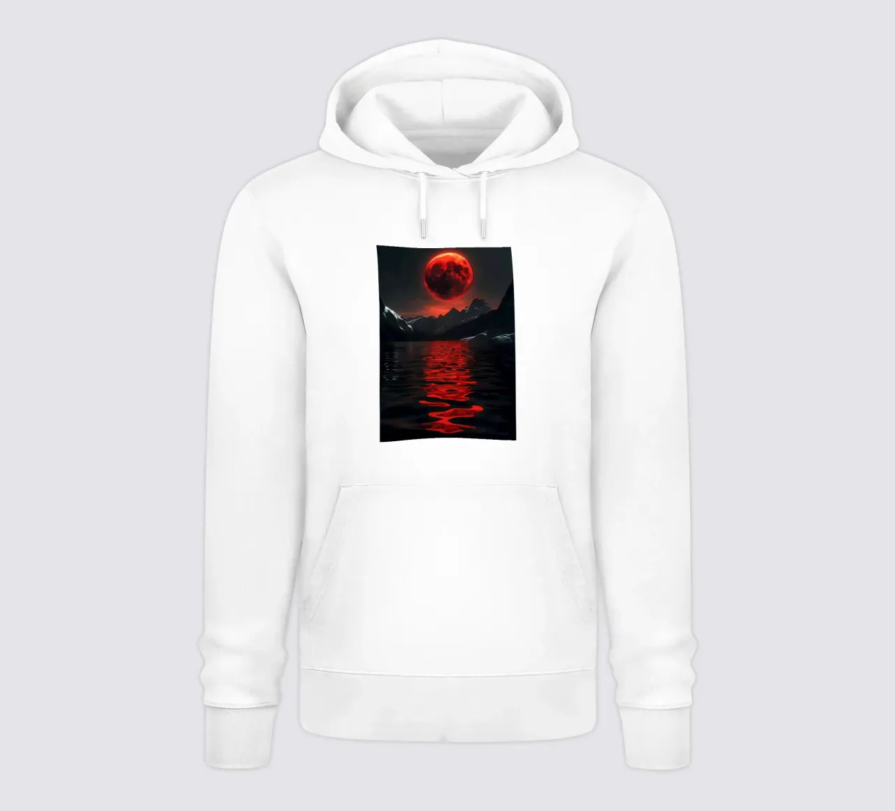 Luna di sangue crescente felpa con cappuccio da Ginnery