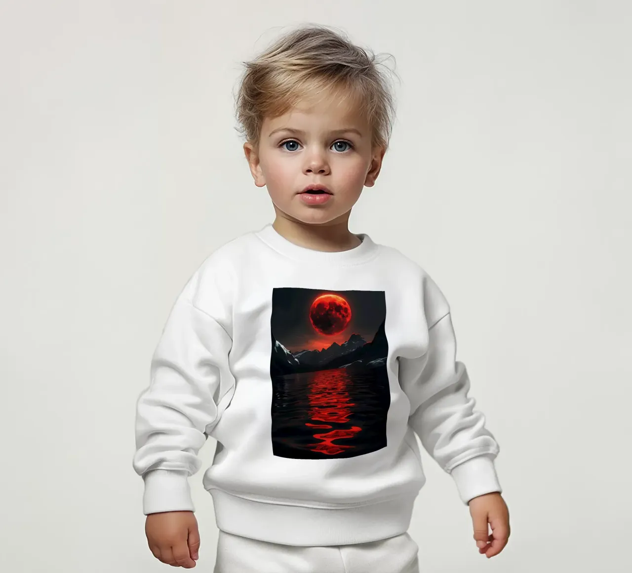 Luna di sangue crescente felpa neonato da Ginnery