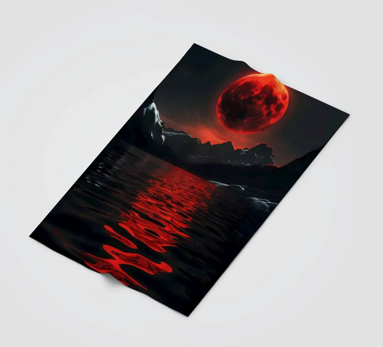 Luna di sangue crescente coperta in pile da Ginnery