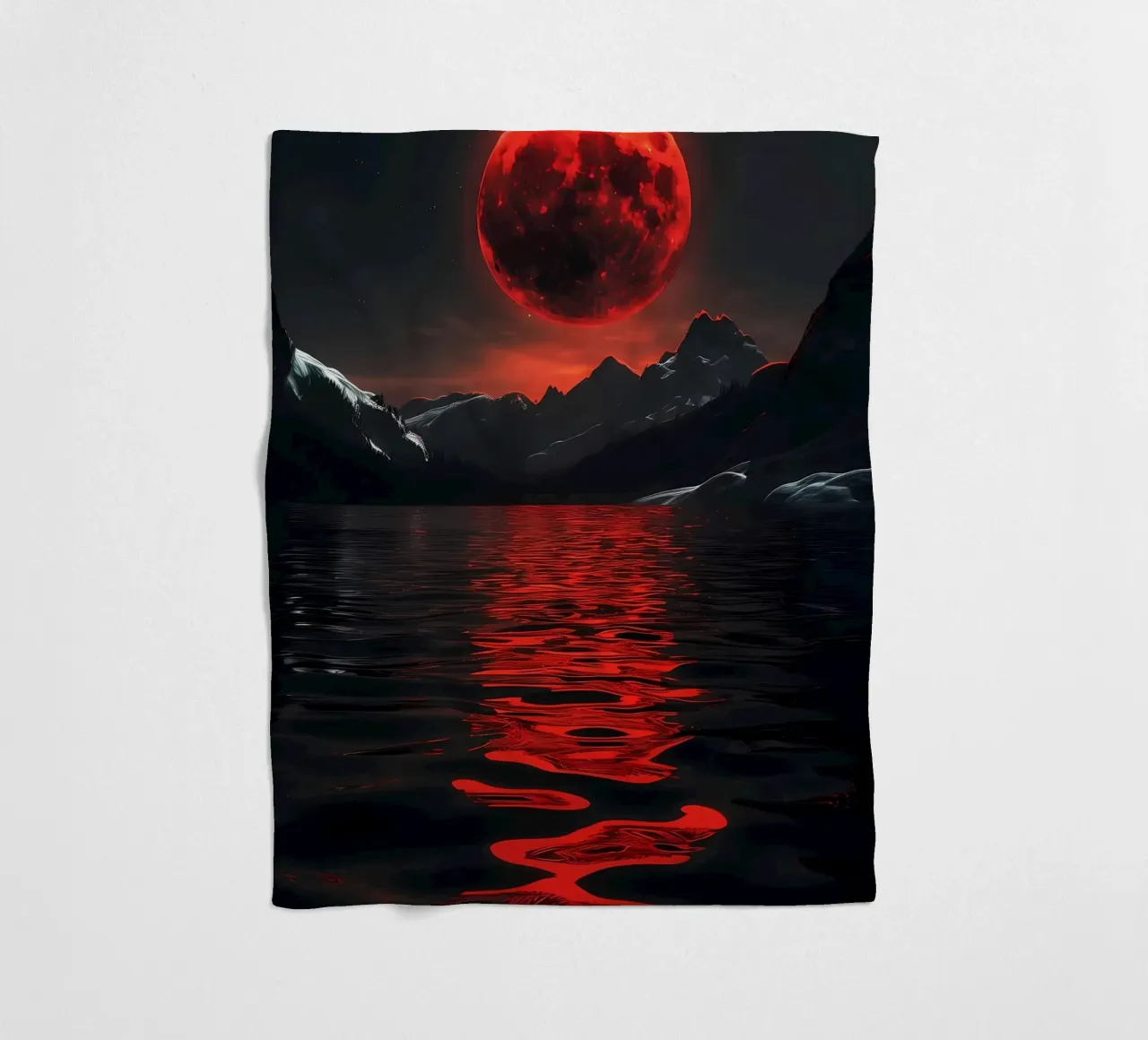 Luna di sangue crescente coperta in pile da Ginnery