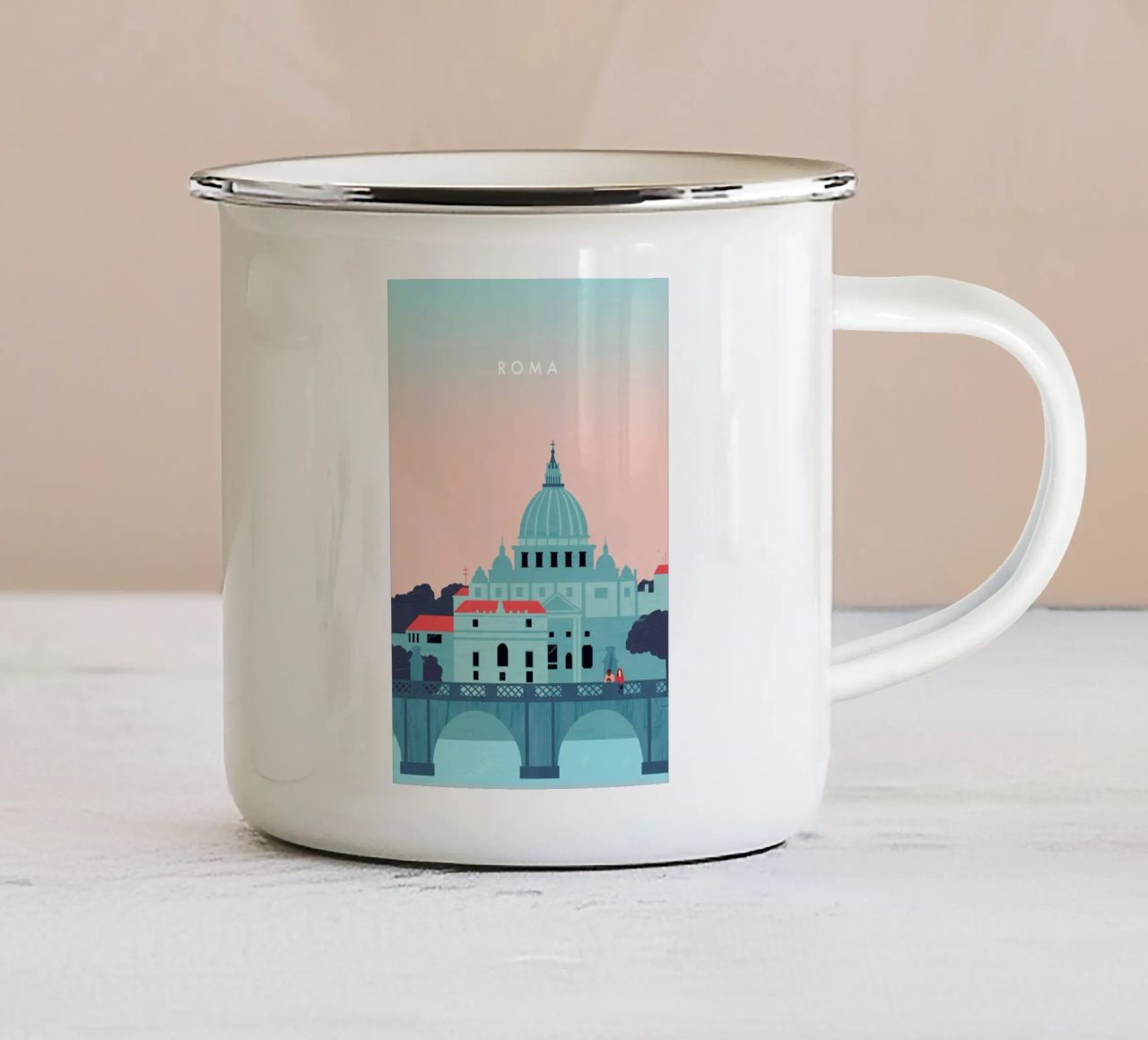 Rome tazza in smalto da Katinka Reinke