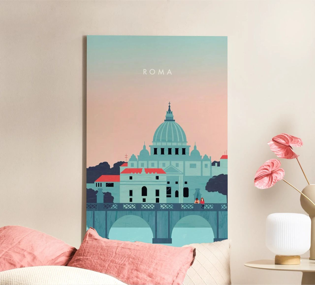 Rome Leinwand mit Schattenfugenrahmen von Katinka Reinke