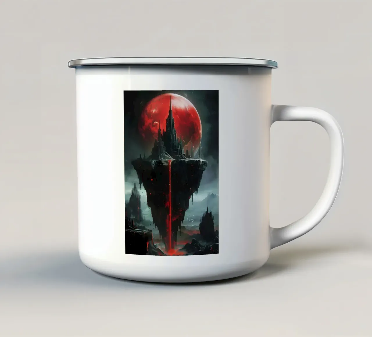 Luna di sangue fantasy tazza in smalto da Ginnery