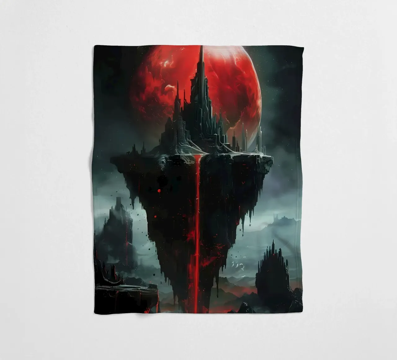 Luna di sangue fantasy coperta in pile da Ginnery