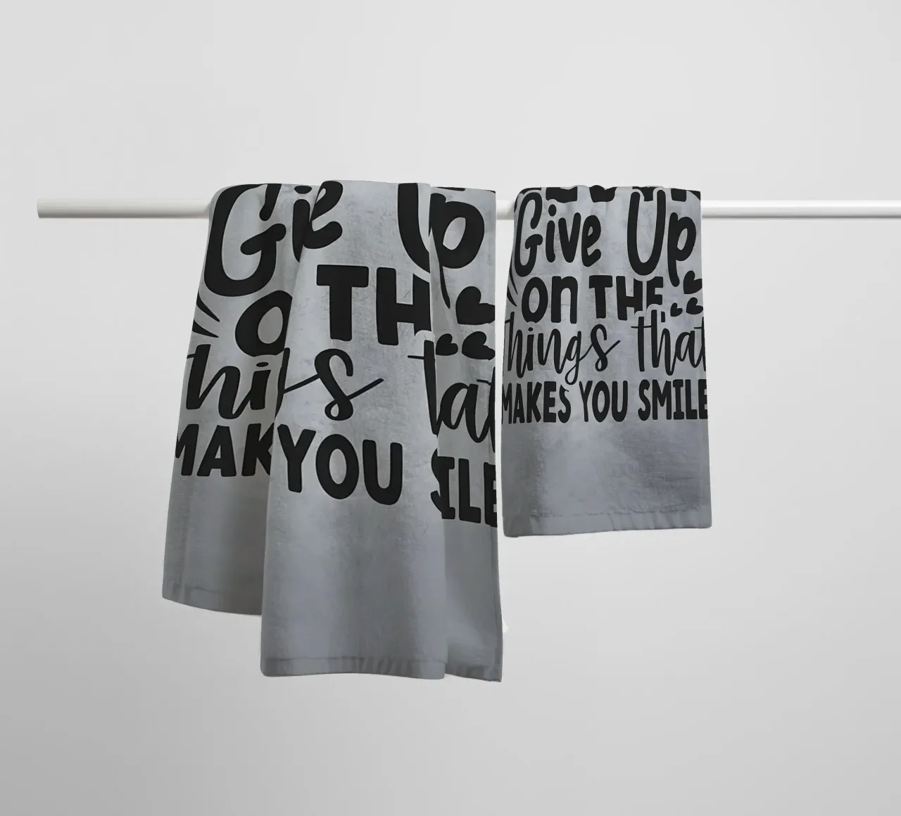Never Give Up towel by Delaplane