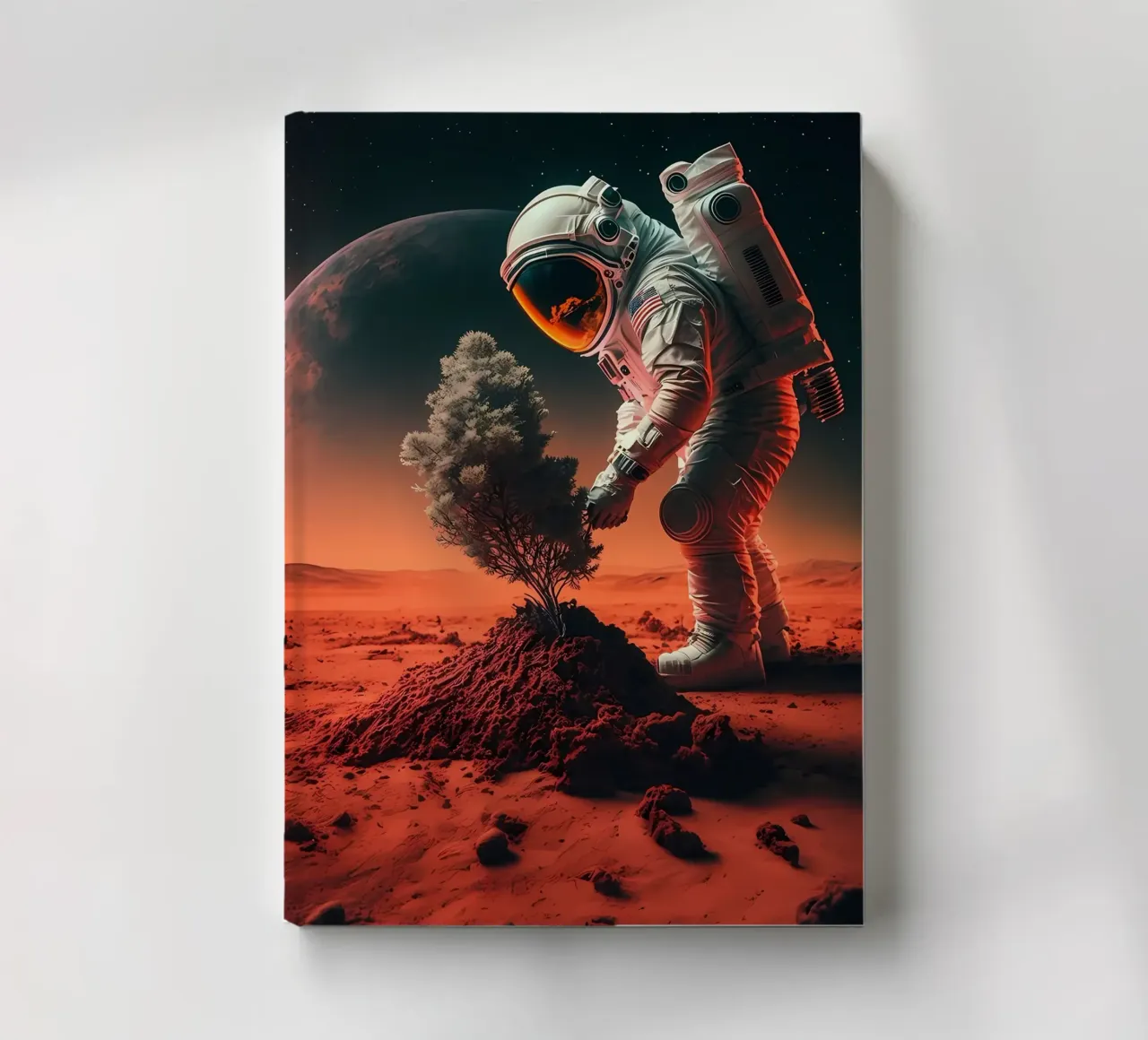 Astronaut in Space of Tree notebook by Mikesell