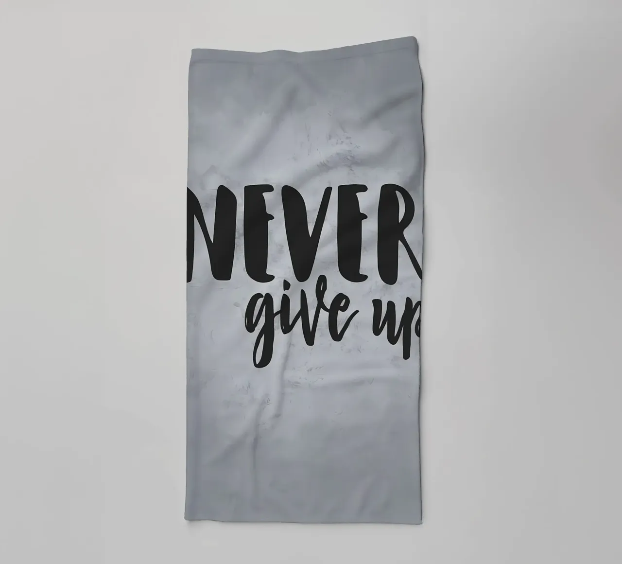 Never Give Up towel by Delaplane