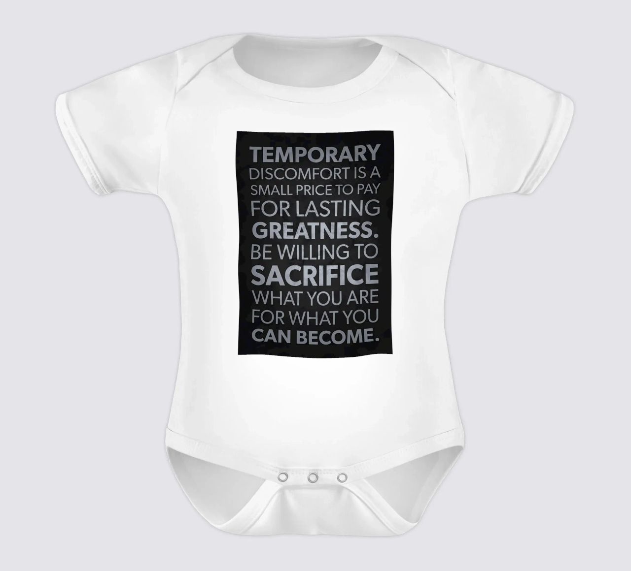 Grandezza e sacrificio body neonato maniche corte da Bassy