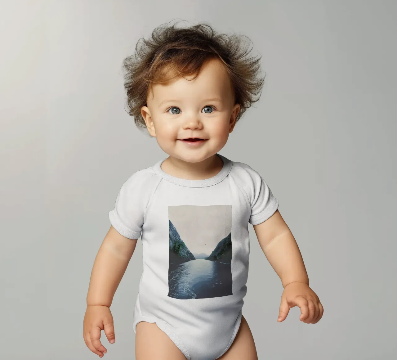 Finding Inner Peace body neonato maniche corte da Ingrid Beddoes