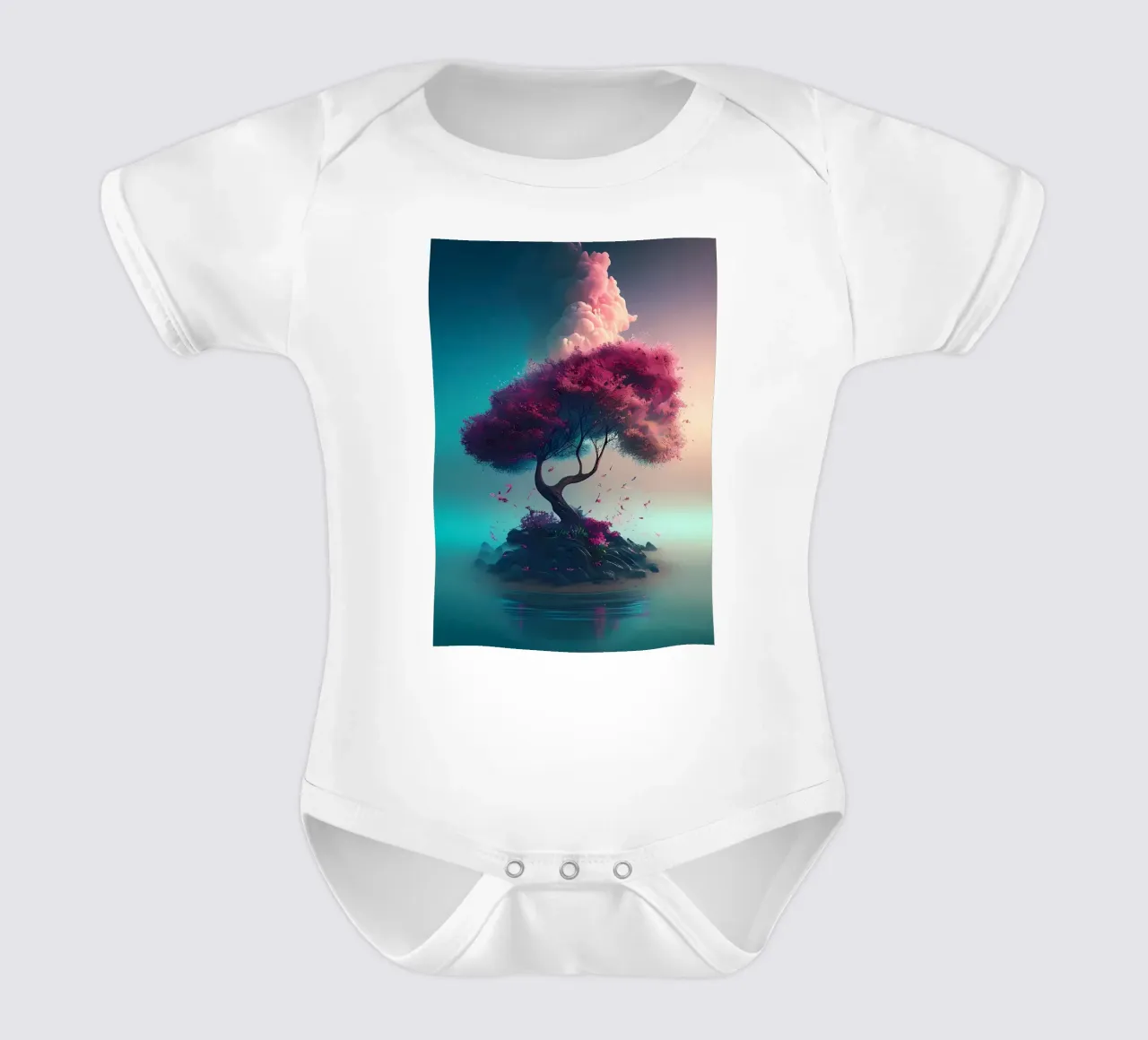 Sakura Tree Cherry Blossom body neonato maniche corte da Mikesell