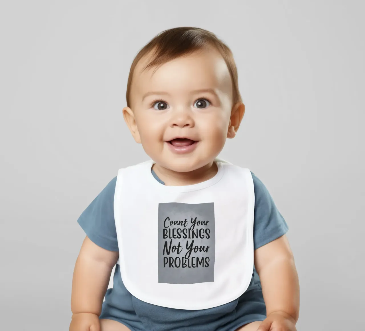 Count Your Blessings baby bib by Delaplane