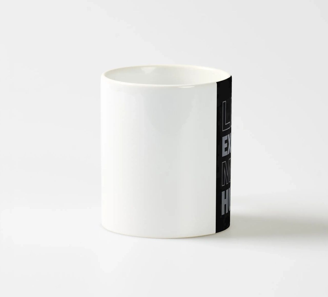 Meno scuse più impegno tazza in ceramica da Bassy